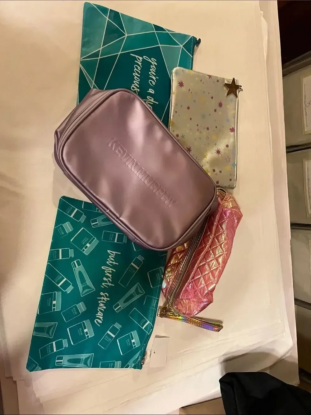 KEVIN.MURPHY Metallic Mauve Cosmetic Pouch